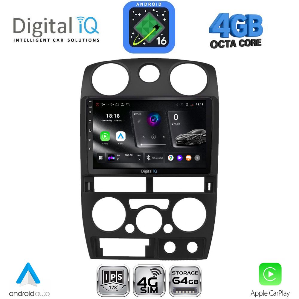 RTG6254BL_16 DIGITAL IQ RTG 6254BL_CPA (9inc) MULTIMEDIA TABLET for ISUZU D-MAX mod. 2008-2012 (BLACK) - Image 1