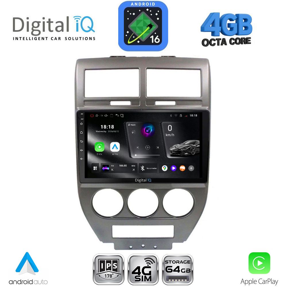 RTG6276_16 DIGITAL IQ RTG 6276_CPA (10inc) MULTIMEDIA TABLET for JEEP COMPASS - PATRIOT mod. 2007-2016 - Image 1