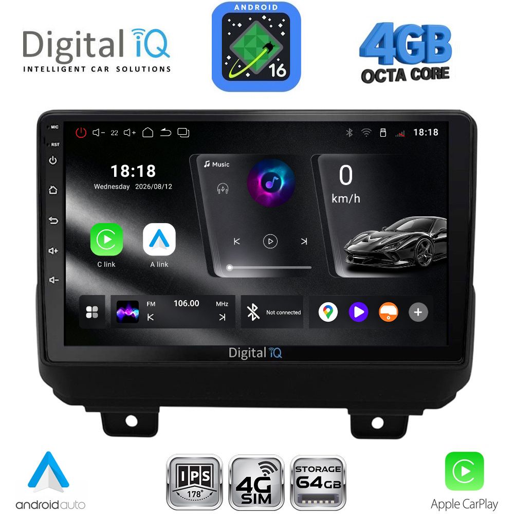 RTG6298_16 DIGITAL IQ RTG 6298_CPA (9inc) MULTIMEDIA TABLET for JEEP WRANGLER mod. 2018-2026 - Image 1