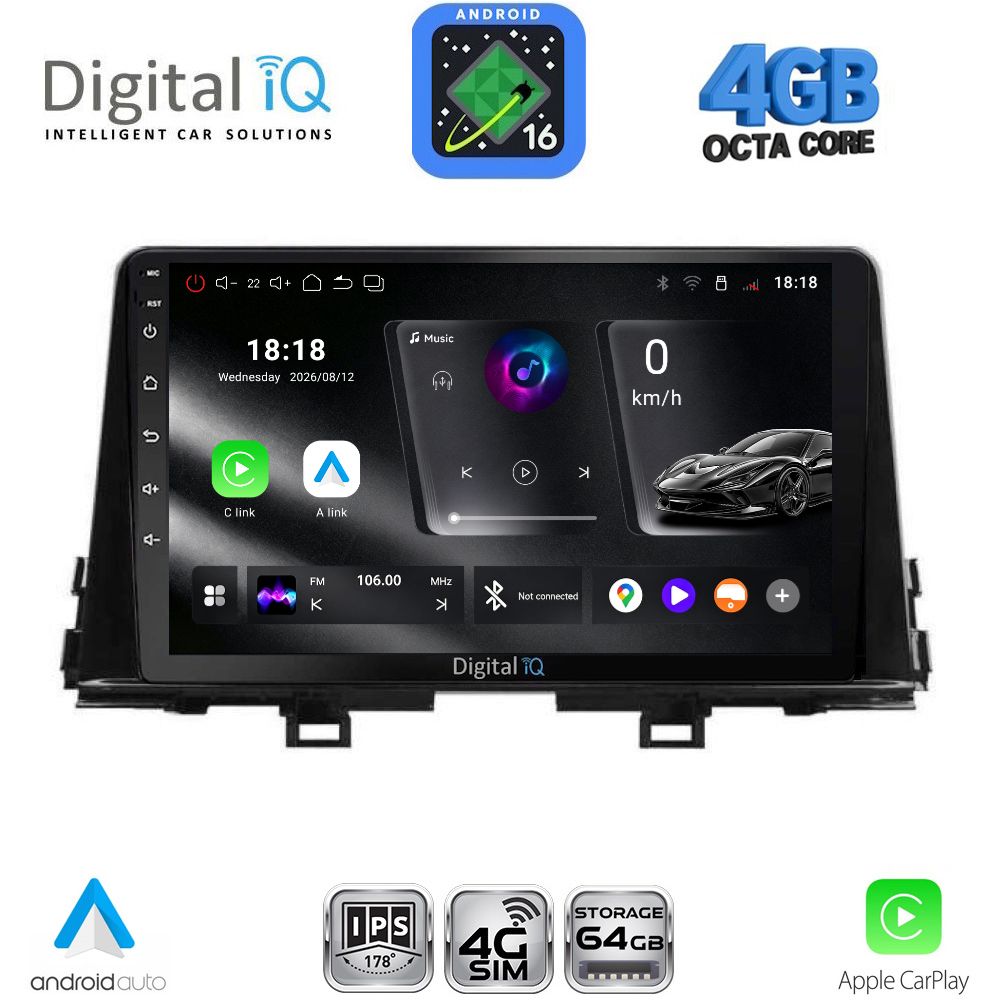 RTG6310_16 DIGITAL IQ RTG 6310_CPA (9inc) MULTIMEDIA TABLET for KIA PICANTO mod. 2021-2026 - Image 1