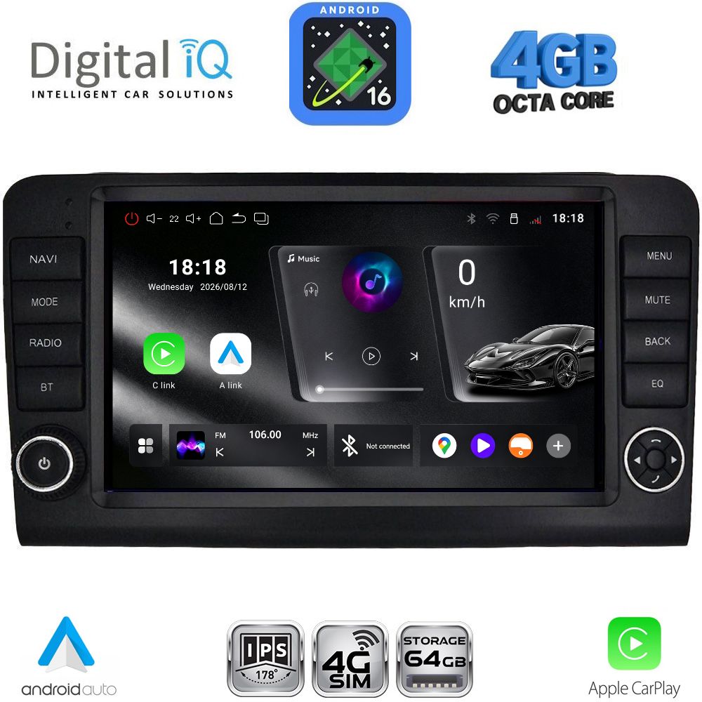 RTG6416_16 DIGITAL IQ RTG 6416_CPA (9inc) MULTIMEDIA TABLET for MERCEDES ML (W164) – GL (X164) mod. 2005-2011 - Image 1