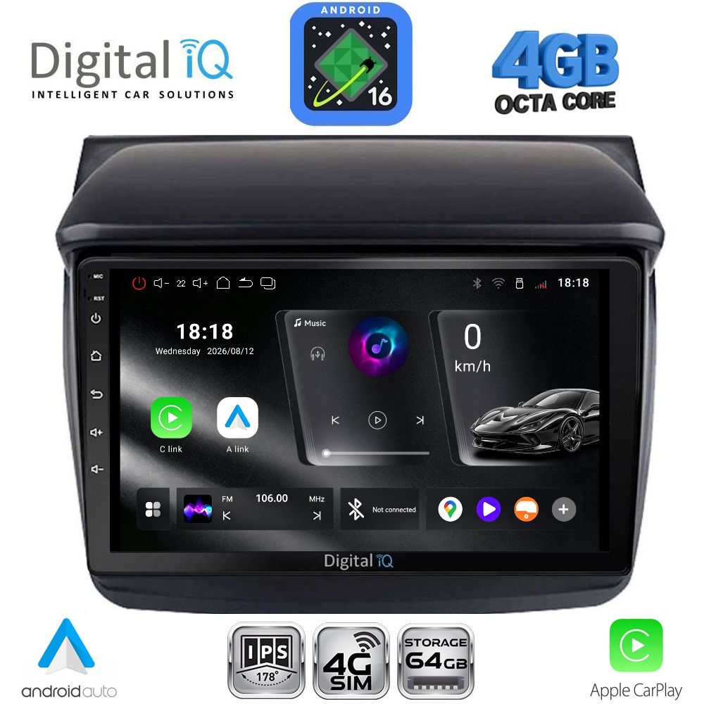 RTG6436_16 DIGITAL IQ RTG 6436_CPA (9inc) MULTIMEDIA TABLET for MITSUBISHI L200 mod. 2006-2015 - Image 1