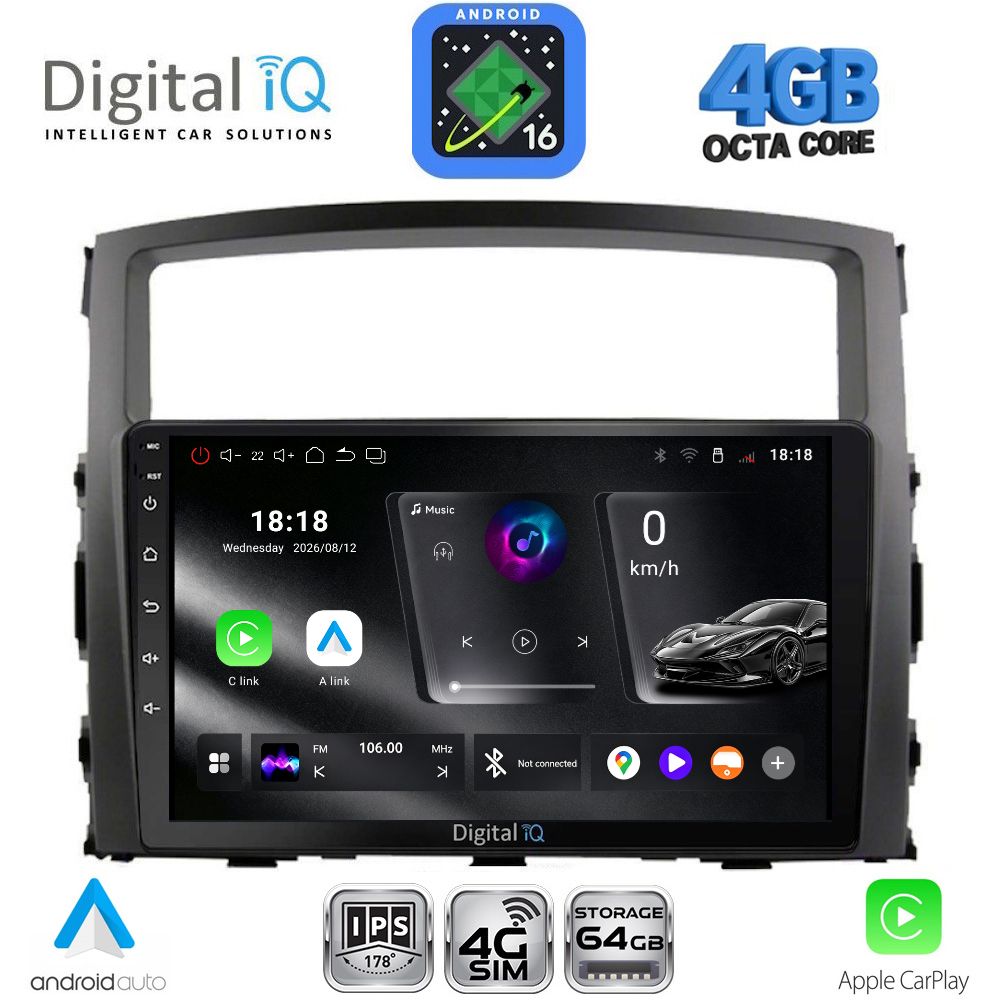 RTG6446_16 DIGITAL IQ RTG 6446_CPA (9inc) MULTIMEDIA TABLET for MITSUBISHI PAJERO mod. 2006-2013 - Image 1