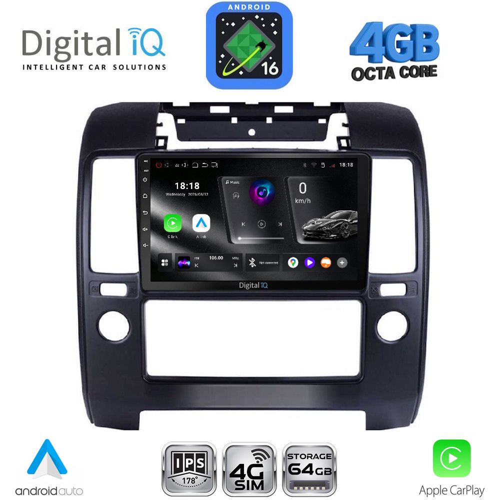 RTG6454_16 DIGITAL IQ RTG 6454_CPA A/C (9inc) MULTIMEDIA TABLET for NISSAN NAVARA D40 mod. 2006-2011 με A/C - Image 1
