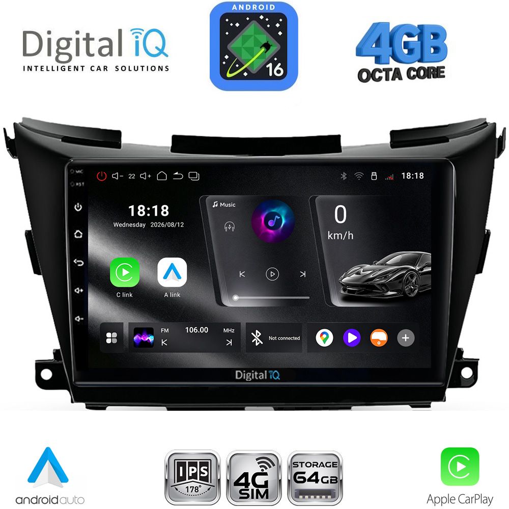 RTG6462B_16 DIGITAL IQ RTG 6462B_CPA (9inc) MULTIMEDIA TABLET for NISSAN MURANO mod. 2017-2025 - Image 1