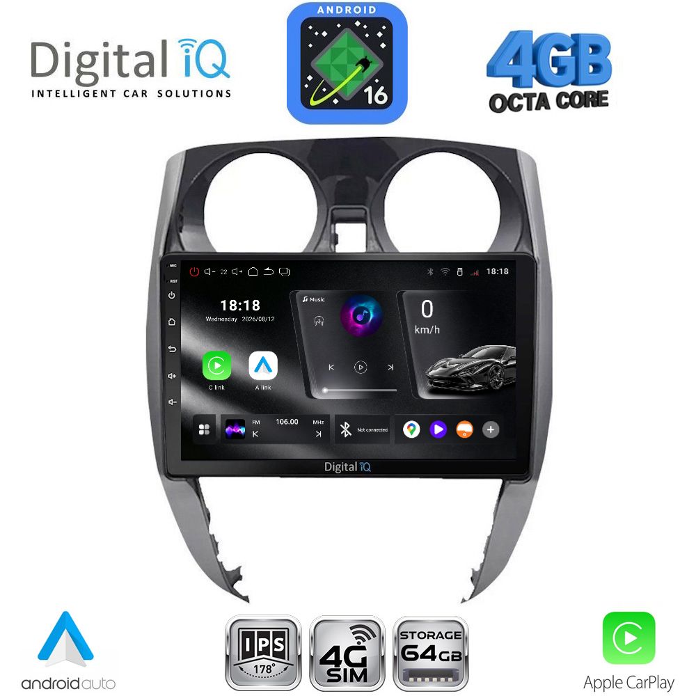 RTG6464_16 DIGITAL IQ RTG 6464_CPA (10inc) MULTIMEDIA TABLET for NISSAN NOTE mod. 2012-2020 - Image 1