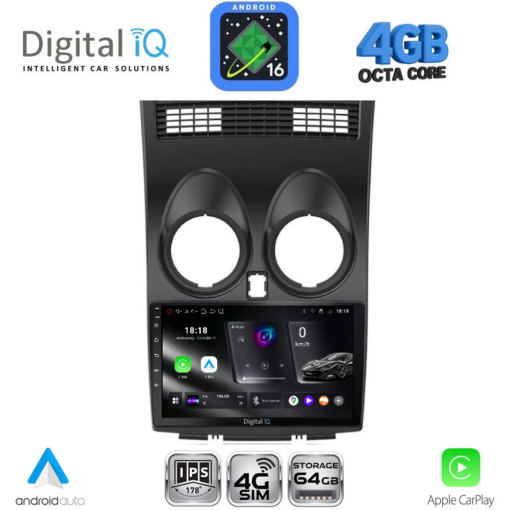 RTG6466_16 DIGITAL IQ RTG 6466_CPA (9inc) MULTIMEDIA TABLET for NISSAN QASHQAI mod. 2007-2014 - Image 1