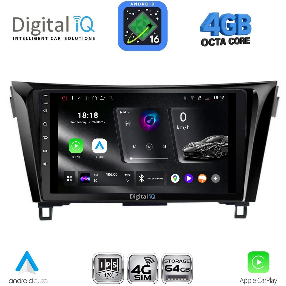 RTG6468_16 DIGITAL IQ RTG 6468_CPA (10inc) MULTIMEDIA TABLET for NISSAN QASHQAI - XTRAIL mod. 2014-2021 - Image 1