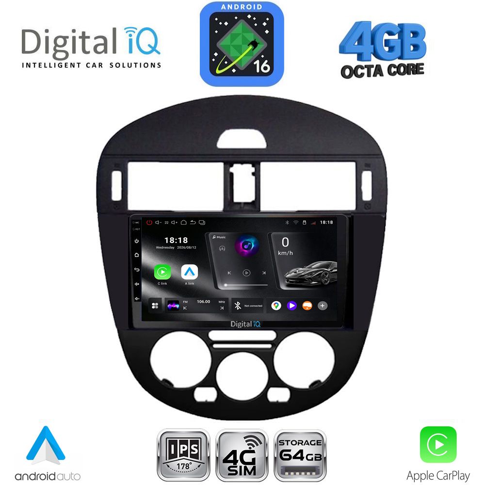 RTG6470AC_16 DIGITAL IQ RTG 6470AC_CPA (9inc) MULTIMEDIA TABLET for NISSAN PULSAR mod. 2014-2020 with A/C - Image 1