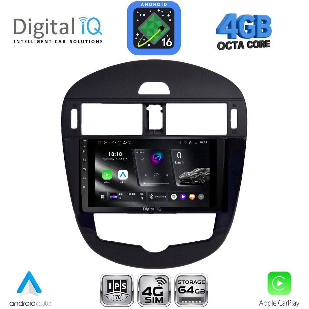 RTG6470_16 DIGITAL IQ RTG 6470CL_CPA (9inc) MULTIMEDIA TABLET for NISSAN PULSAR mod. 2014-2020 with CLIMA - Image 1