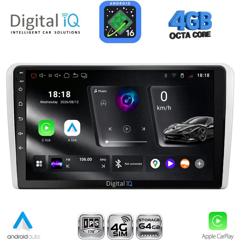 RTG6481SL_16 DIGITAL IQ RTG 6481SL_CPA (9inc) MULTIMEDIA TABLET for OPEL ALL mod. 2004-2014 (SILVER) - Image 1