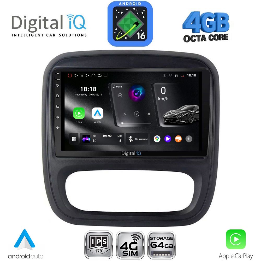 RTG6499_16 DIGITAL IQ RTG 6499_CPA (9inc) MULTIMEDIA TABLET for OPEL VIVARO – RENAULT TRAFIC – FIAT TALENDO – NISSAN NV 300 mod. 2014-2019 - Image 1