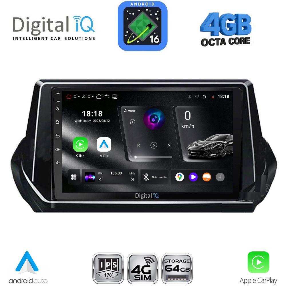 RTG6509_16 DIGITAL IQ RTG 6509_CPA (9inc) MULTIMEDIA TABLET for PEUGEOT 208 - 2008 mod. 2021-2026 - Image 1
