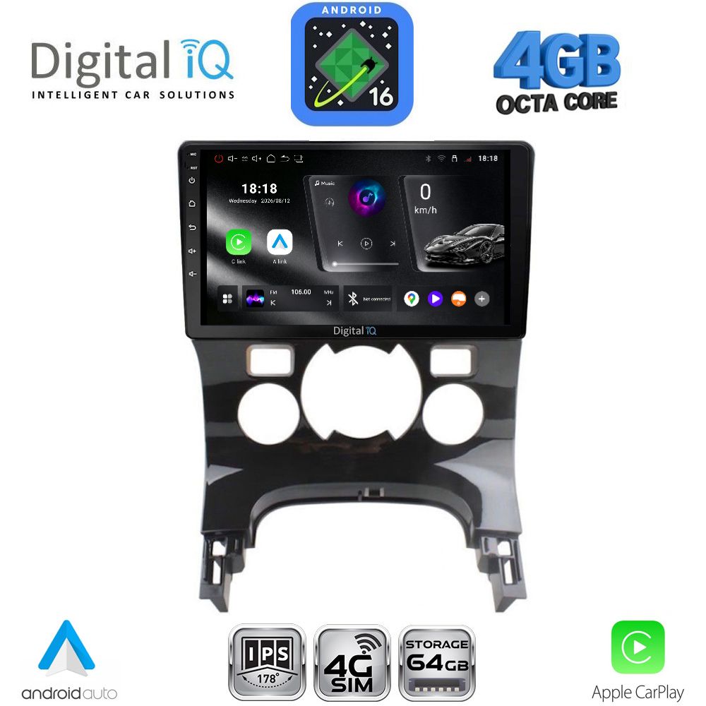 RTG6515CL_16 DIGITAL IQ RTG 6515CL_CPA (9inc) MULTIMEDIA TABLET for PEUGEOT 3008 mod. 2008-2016 with CLIMA - Image 1
