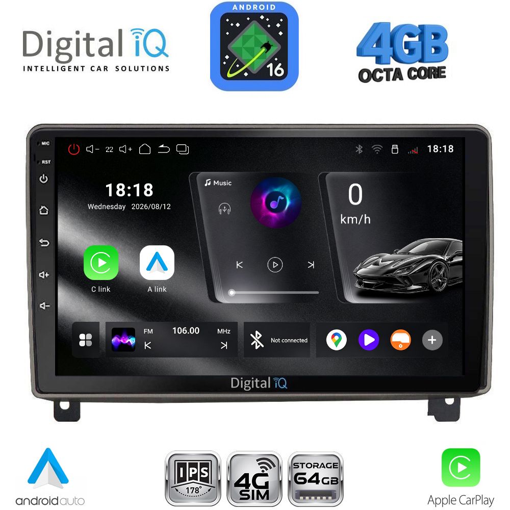 RTG6517_16 DIGITAL IQ RTG 6517_CPA (9inc) MULTIMEDIA TABLET for PEUGEOT 407 mod. 2004-2011 - Image 1