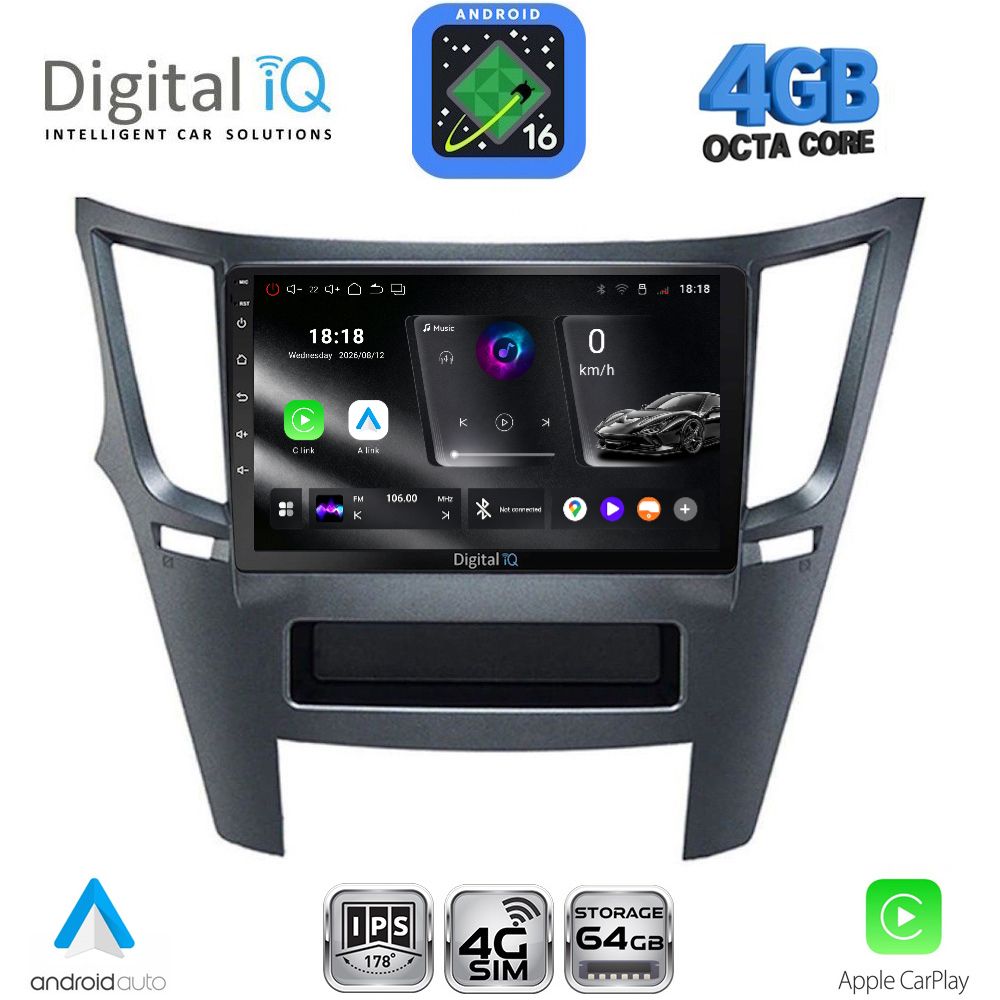 RTG6667_16 DIGITAL IQ RTG 6667_CPA (9inc) MULTIMEDIA TABLET for SUBARU LEGACY – OUTBACK mod. 2009-2014 - Image 1
