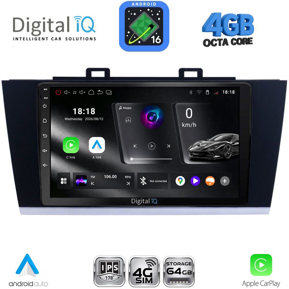 RTG6668_16 DIGITAL IQ RTG 6668_CPA (9inc) MULTIMEDIA TABLET for SUBARU LEGACY – OUTBACK mod. 2014-2019 - Image 1