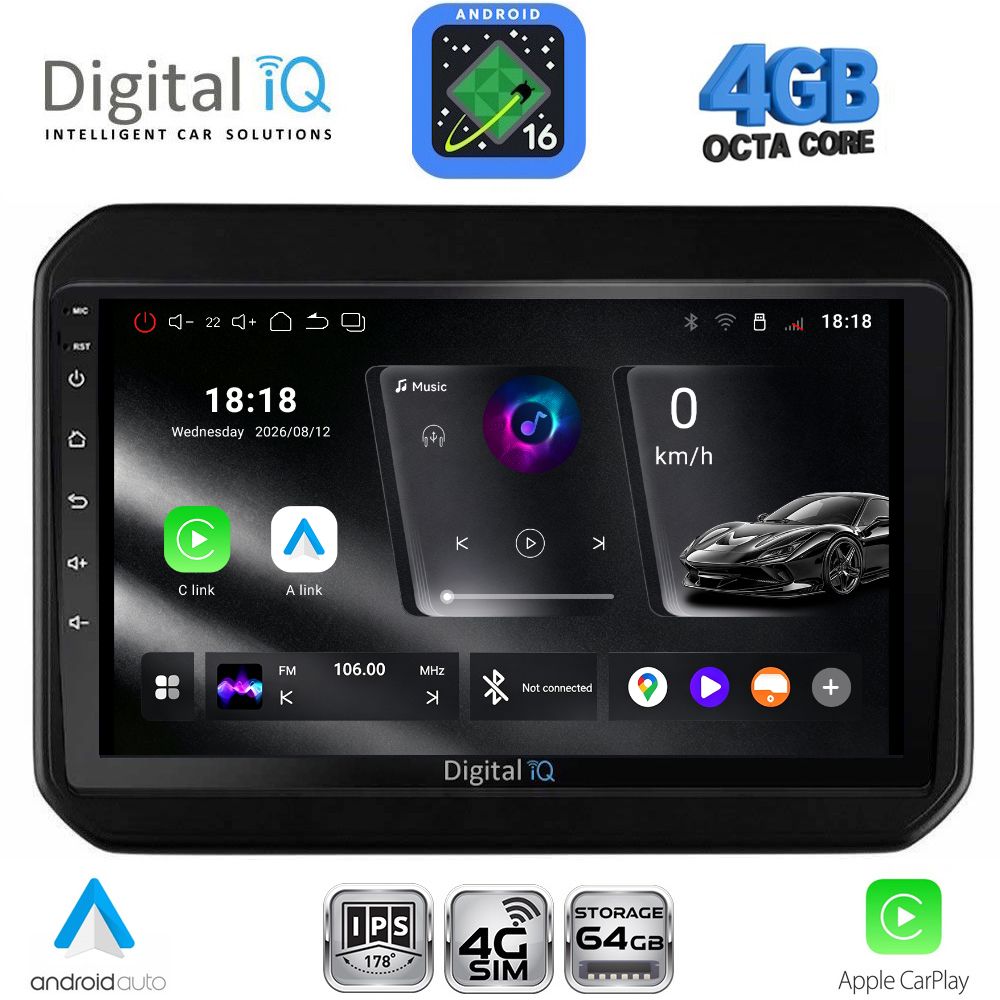 RTG6676_16 DIGITAL IQ RTG 6676_CPA (9inc) MULTIMEDIA TABLET for SUZUKI IGNIS mod. 2016-2026 - Image 1