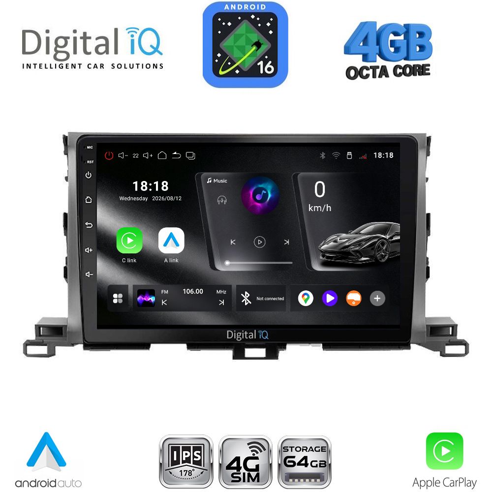 RTG6700_16 DIGITAL IQ RTG 6700_CPA (10inc) MULTIMEDIA TABLET for TOYOTA HIGHLANDER mod. 2014-2019 - Image 1