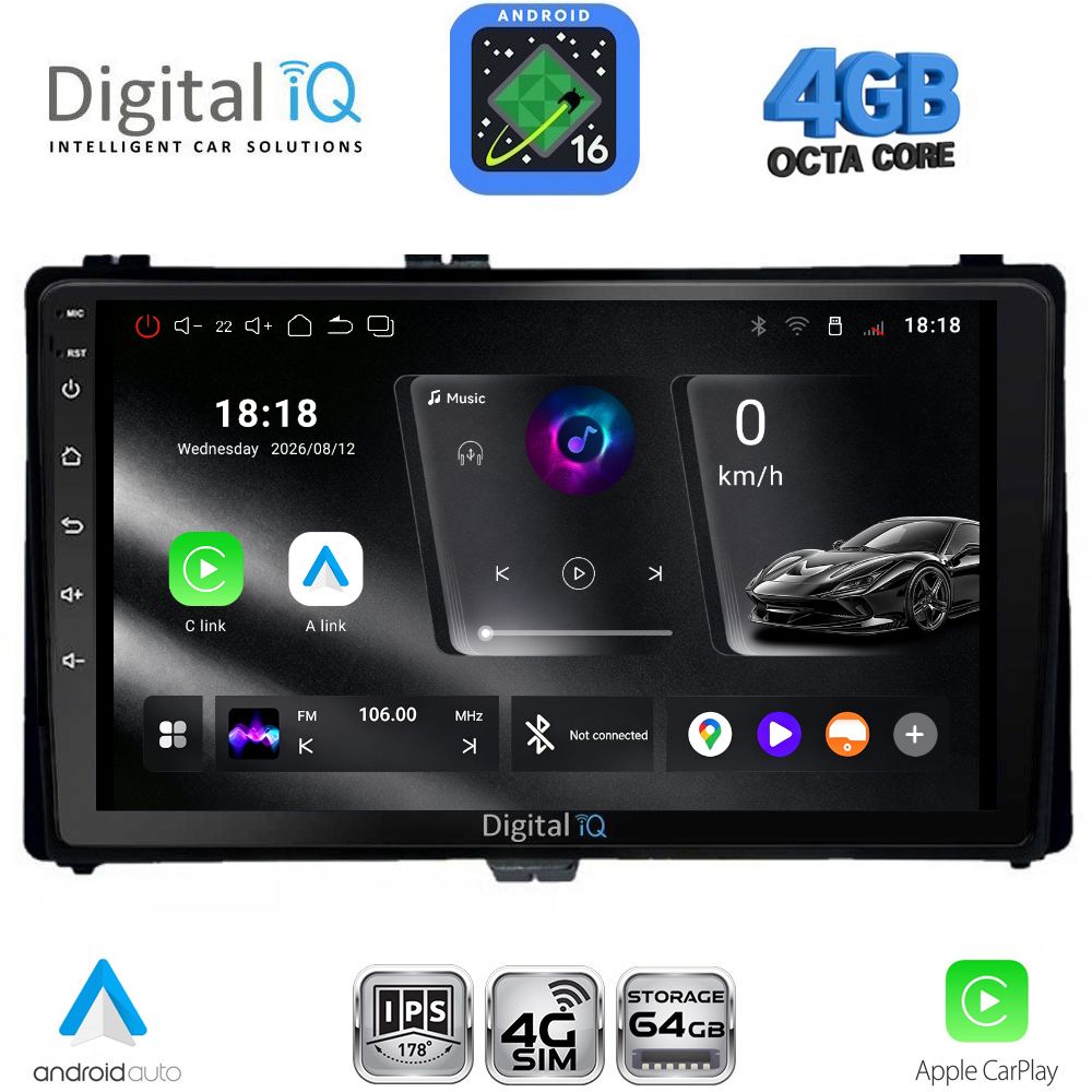 RTG6703_16 DIGITAL IQ RTG 6703A_CPA (9inc) MULTIMEDIA TABLET for TOYOTA AURIS mod. 2015-2021 – AYGO X mod. 2022-2026 – COROLLA mod. 2017-2019 - Image 1