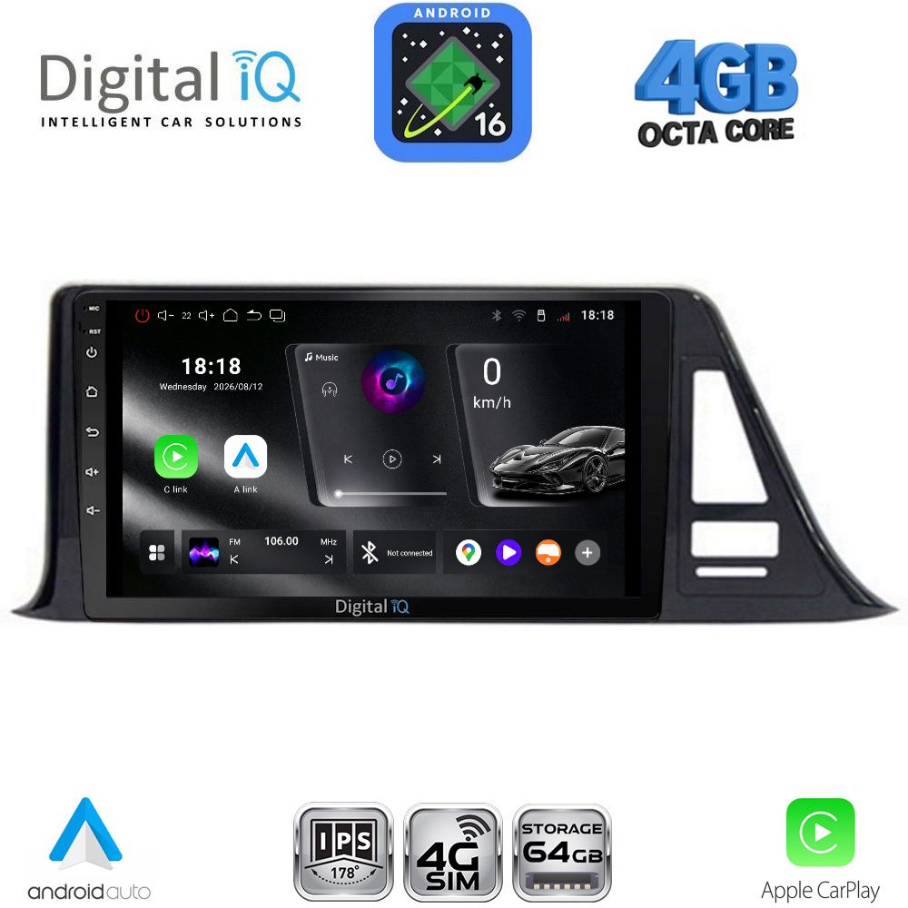 RTG6709_16 DIGITAL IQ RTG 6709_CPA (9inc) MULTIMEDIA TABLET for TOYOTA CH-R mod. 2017-2023 - Image 1