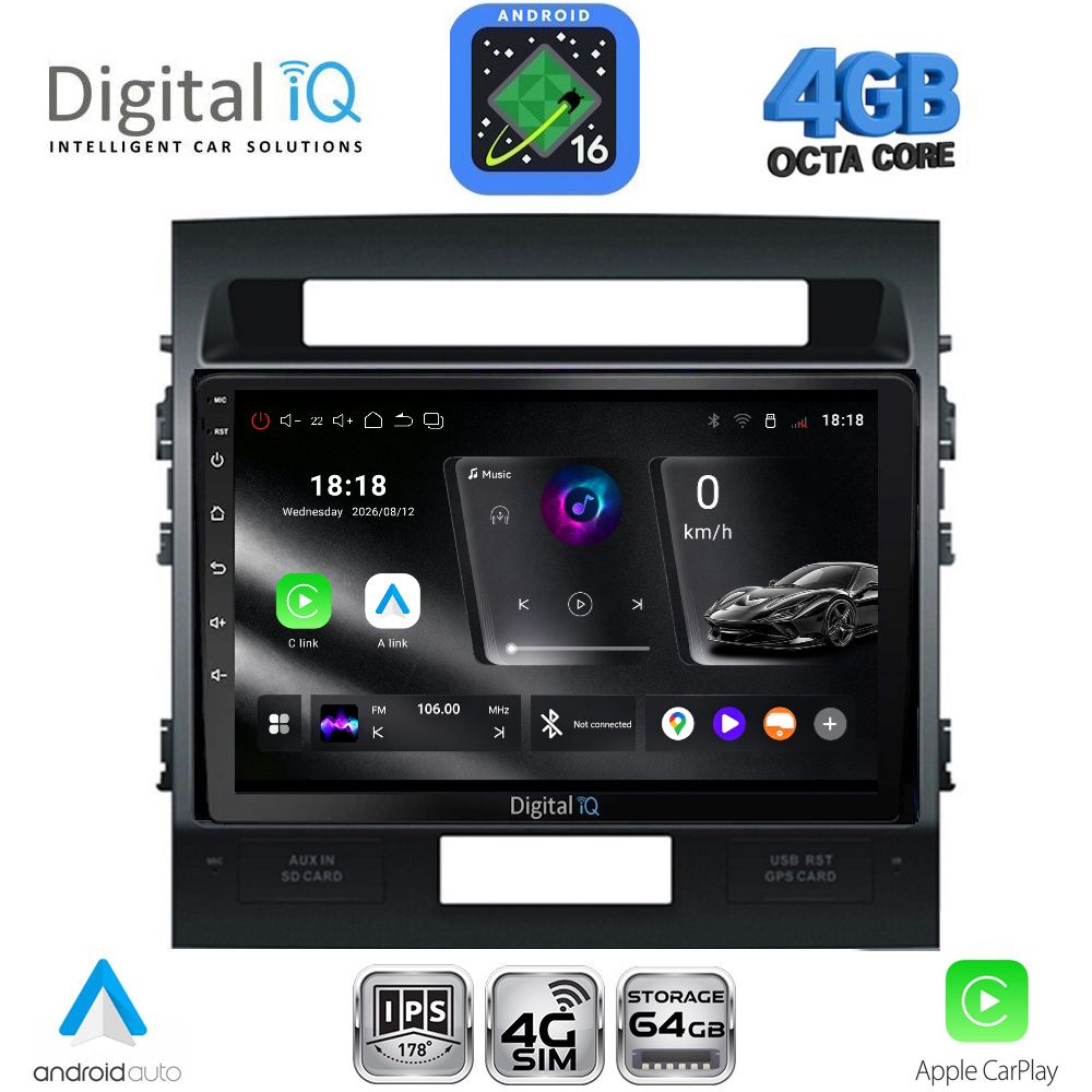 RTG6724_16 DIGITAL IQ RTG 6724_CPA (10inc) MULTIMEDIA TABLET for TOYOTA LAND CRUISER mod. 2008-2015 - Image 1