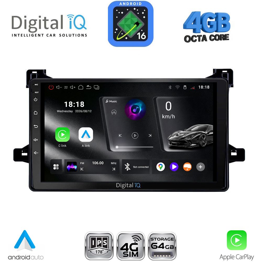 RTG6727_16 DIGITAL IQ RTG 6727_CPA (9inc) MULTIMEDIA TABLET for TOYOTA PRIUS mod. 2016-2020 - Image 1