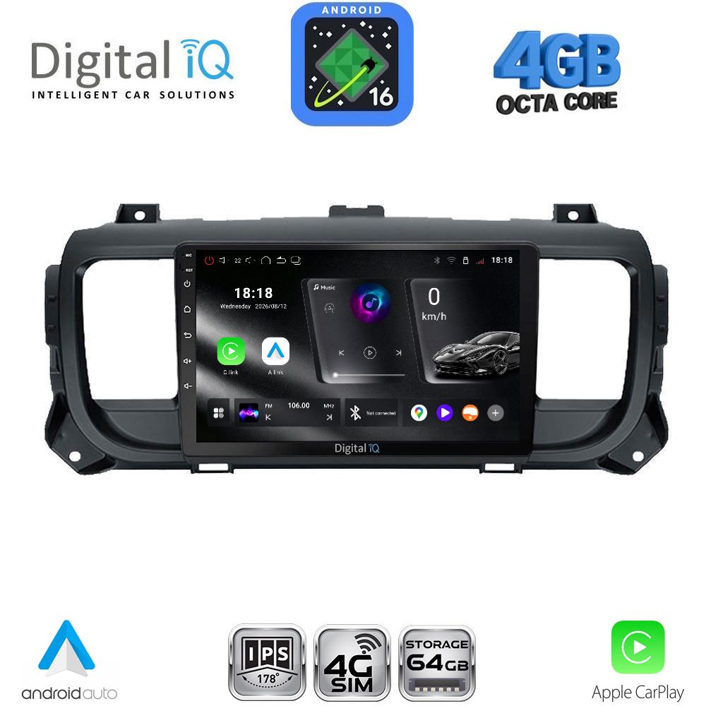 RTG6729_16 DIGITAL IQ RTG 6729_CPA (9inc) MULTIMEDIA TABLET for CITROEN JUMPY-SPACETOURER – PEUGEOT EXPERT-TRAVELLER – TOYOTA PROACE mod. 2016-2026 - Image 1