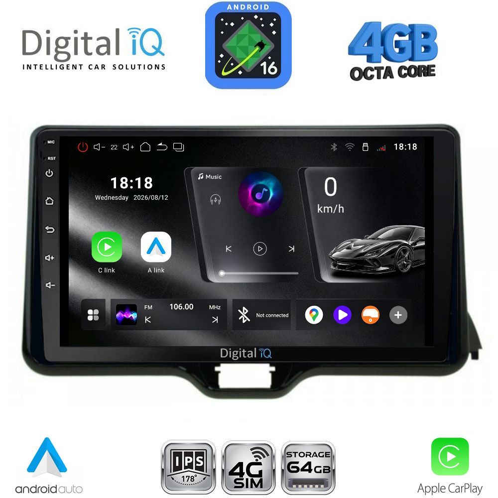 RTG6738_16 DIGITAL IQ RTG 6738_CPA (10inc) MULTIMEDIA TABLET for TOYOTA YARIS mod. 2020-2026 - MAZDA 2 mod. 2023-2026 - Image 1