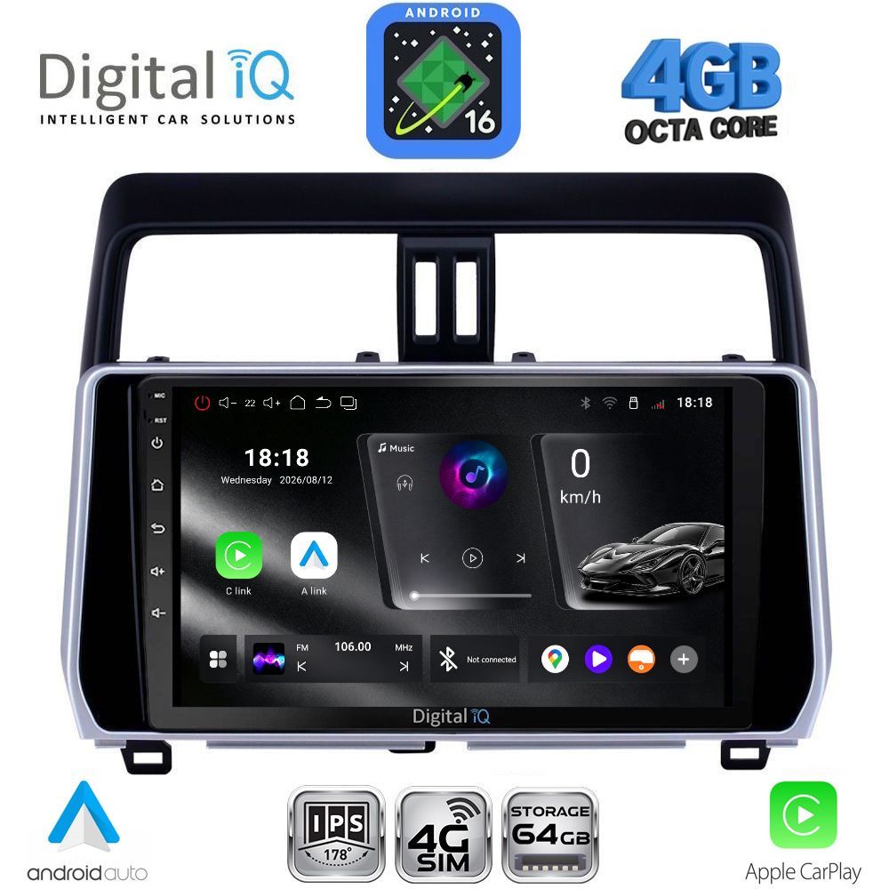 RTG6739_16 DIGITAL IQ RTG 6739_CPA (10inc) MULTIMEDIA TABLET for TOYOTA LAND CRUISER - PRADO mod. 2019-2023 - Image 1