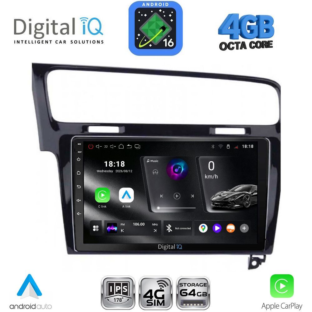 RTG6747_16 DIGITAL IQ RTG 6747BL_CPA (10inc) MULTIMEDIA TABLET for VW GOLF 7 mod. 2013-2020 - Image 1