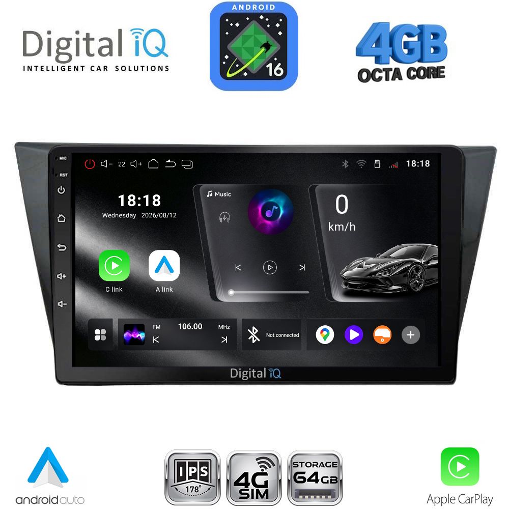 RTG6761_16 DIGITAL IQ RTG 6761_CPA (10inc) MULTIMEDIA TABLET for VW TIGUAN mod. 2016-2024 - Image 1