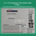 DIQ AMBIENT LR RANGE ROVER VELAR (L560) TRIM mod. 2017-2023 (Digital iQ Ambient Light for LAND ROVER RANGE ROVER VELAR (L560) mod. 2017> with 25 Lights)