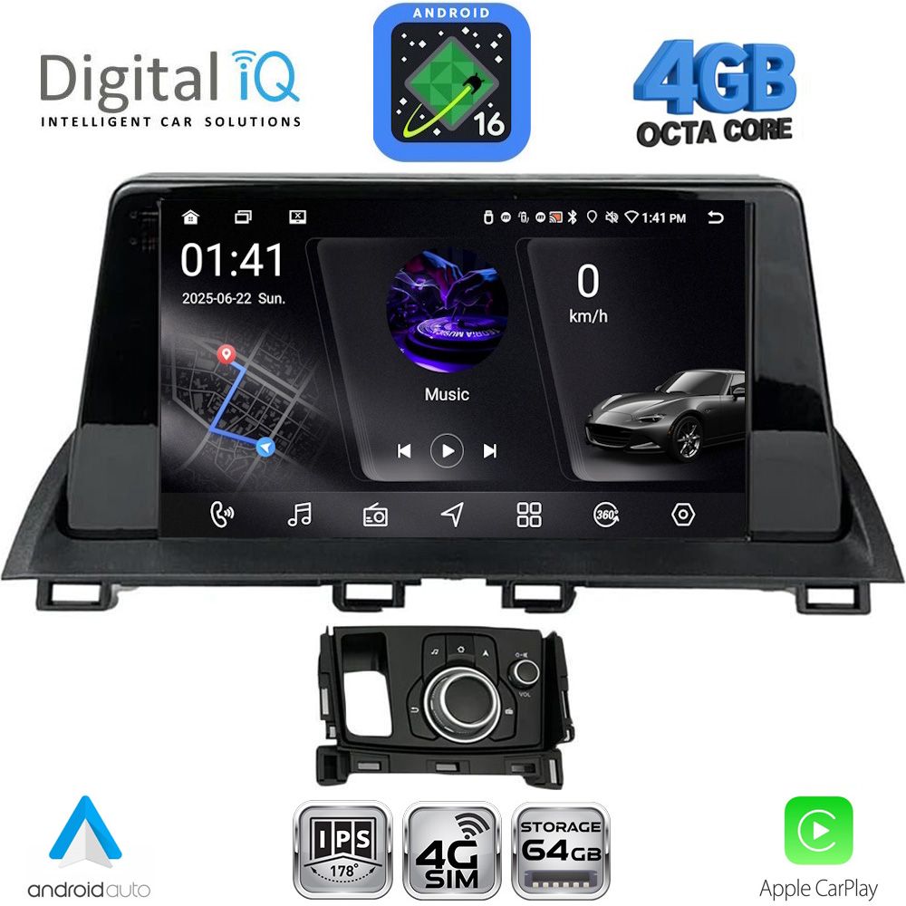 RΤG6386_16 DIGITAL IQ RTG 6386_CPA (9inc) MULTIMEDIA TABLET for MAZDA CX4 mod. 2016-2025 - Image 1