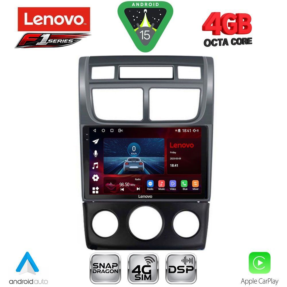 SSQ9324BL_AC_15 LENOVO SSQ 9324BL_CPA (A/C+CLIMA) (9inc) MULTIMEDIA TABLET for KIA SPORTAGE mod. 2004-2010 - Image 1