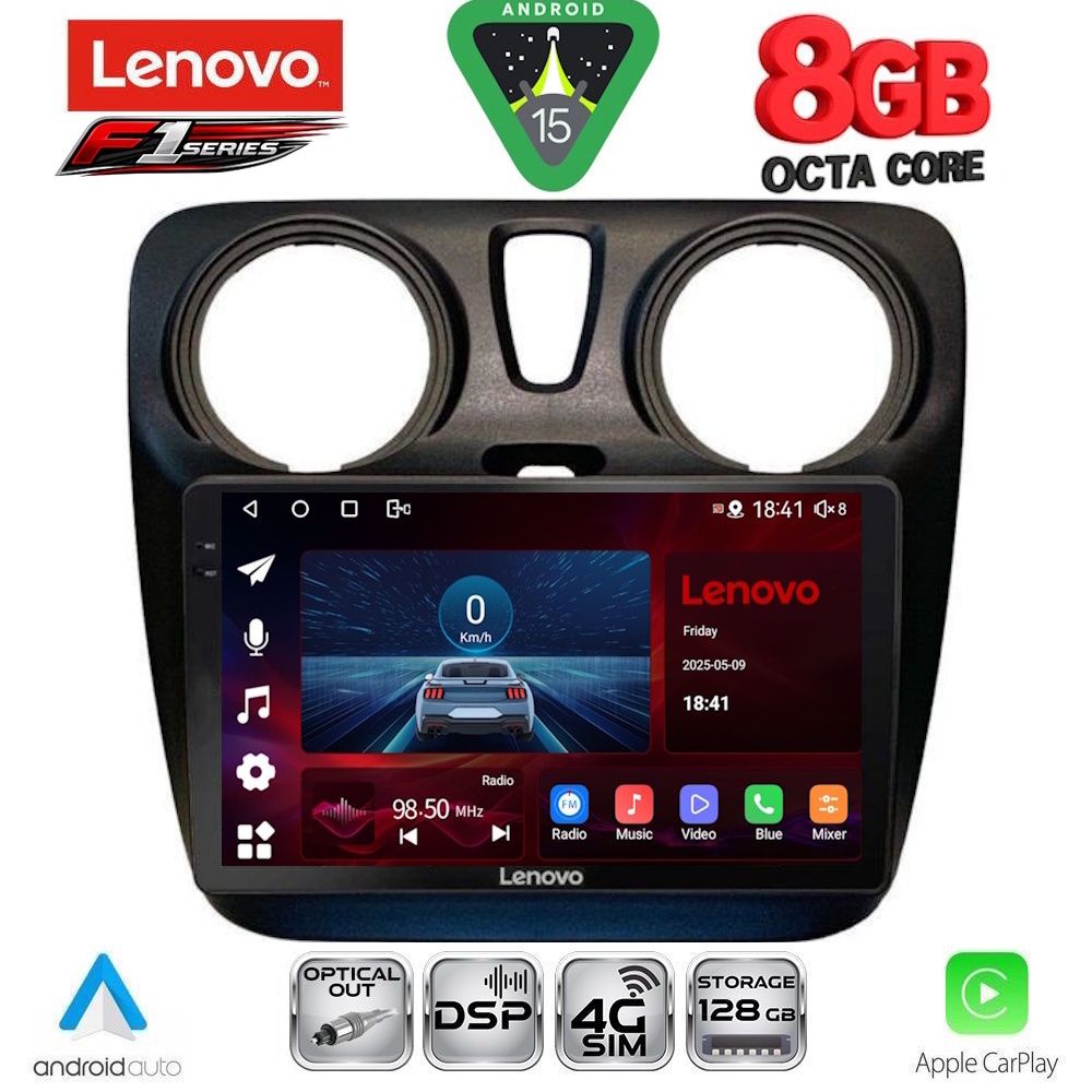 SSR10112-15 LENOVO SSR 10112_CPA (9inc) MULTIMEDIA TABLET for DACIA DOKKER 2012-2022 - Image 1
