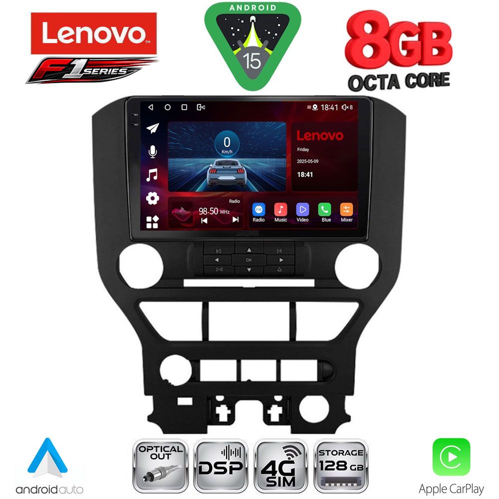 SSR10166_15 LENOVO SSR 10166_CPA 3BUT (9inc) MULTIMEDIA TABLET for FORD MUSTANG mod. 2015-2020 - Image 1