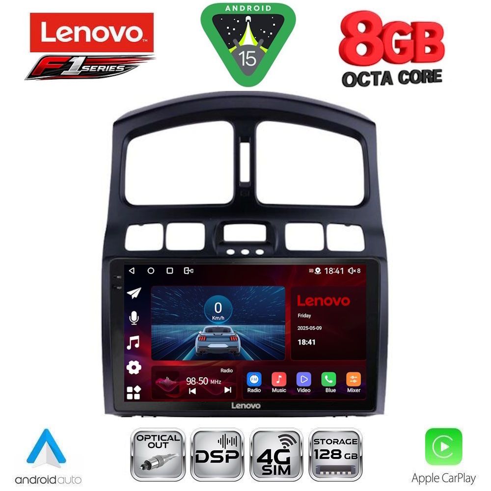SSR10236-15 LENOVO SSR 10236_CPA (9inc) MULTIMEDIA TABLET for HYUNDAI SANTA FE mod. 2003-2006 - Image 1