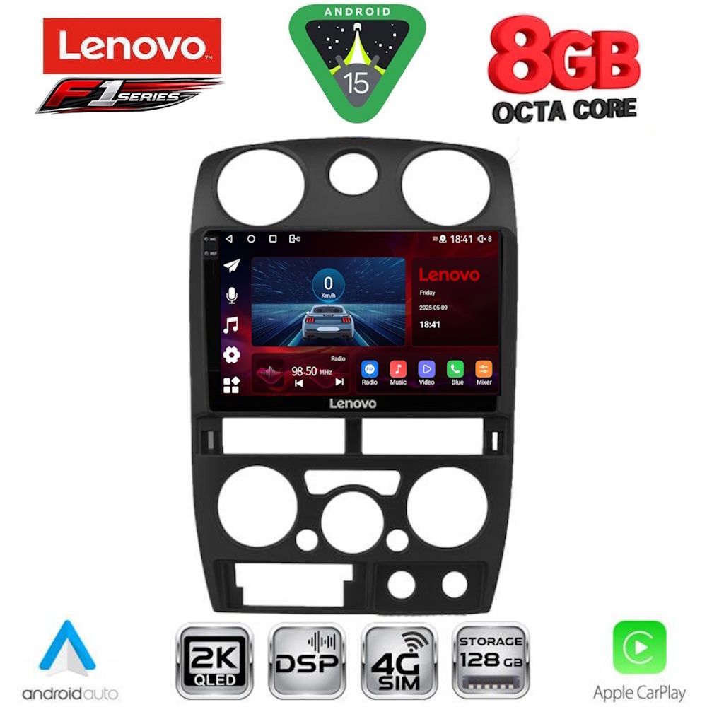 SSR10254BL-15 LENOVO SSR 10254BL_CPA (9inc) MULTIMEDIA TABLET for ISUZU D-MAX mod. 2008-2012 (BLACK) - Image 1