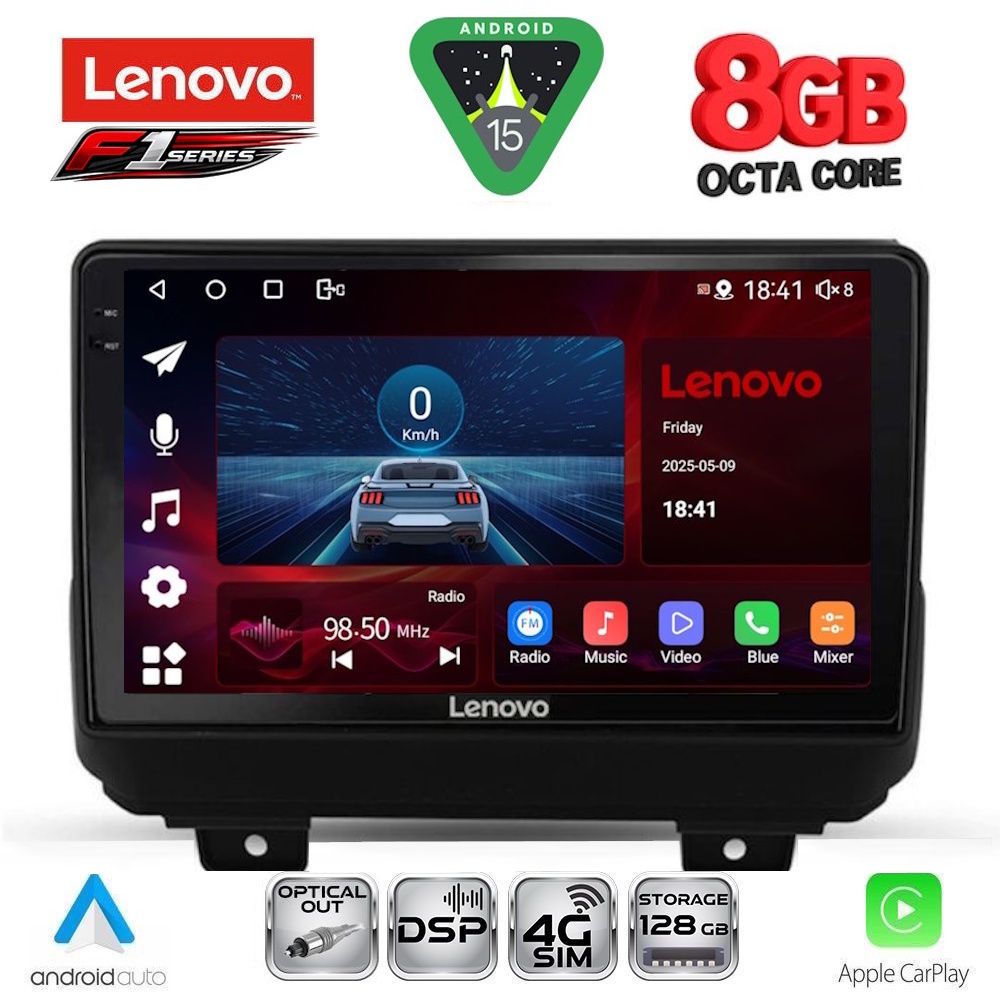 SSR10298-15 LENOVO SSR 10298_CPA (9inc) MULTIMEDIA TABLET for JEEP WRANGLER mod. 2018-2026 - Image 1