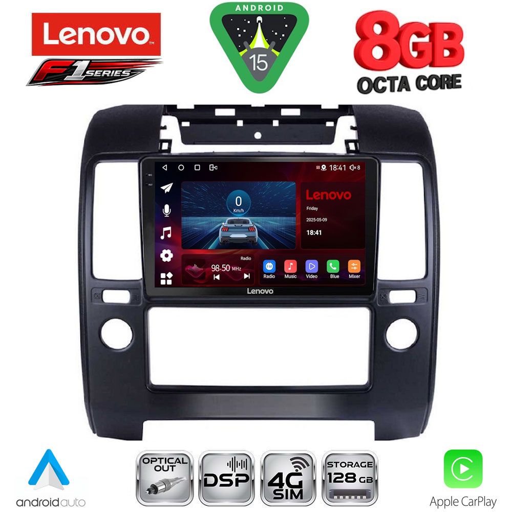 SSR10454_15 LENOVO SSR 10454_CPA A/C (9inc) MULTIMEDIA TABLET for NISSAN NAVARA D40 mod. 2006-2011 με A/C - Image 1