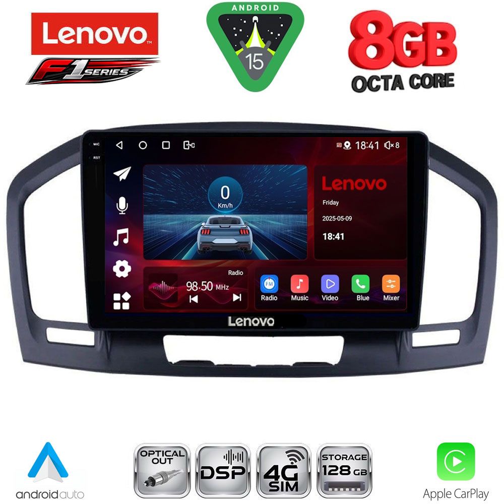 SSR10491BL_15 LENOVO SSR 10491BL_CPA (9inc) MULTIMEDIA TABLET for OPEL INSIGNIA mod. 2008-2013 (BLACK) - Image 1