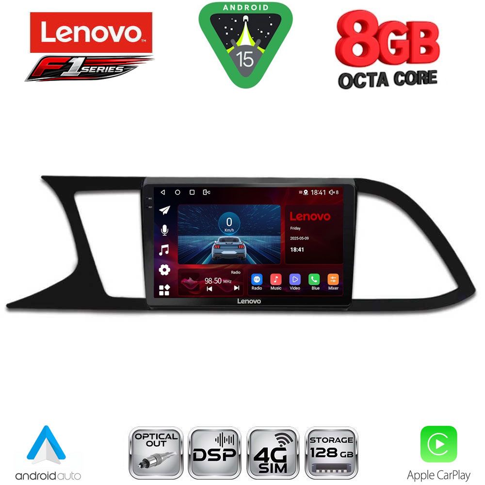 SSR10575_15 LENOVO SSR 10575_CPA (9inc) MULTIMEDIA TABLET for SEAT LEON mod. 2012-2021 - Image 1
