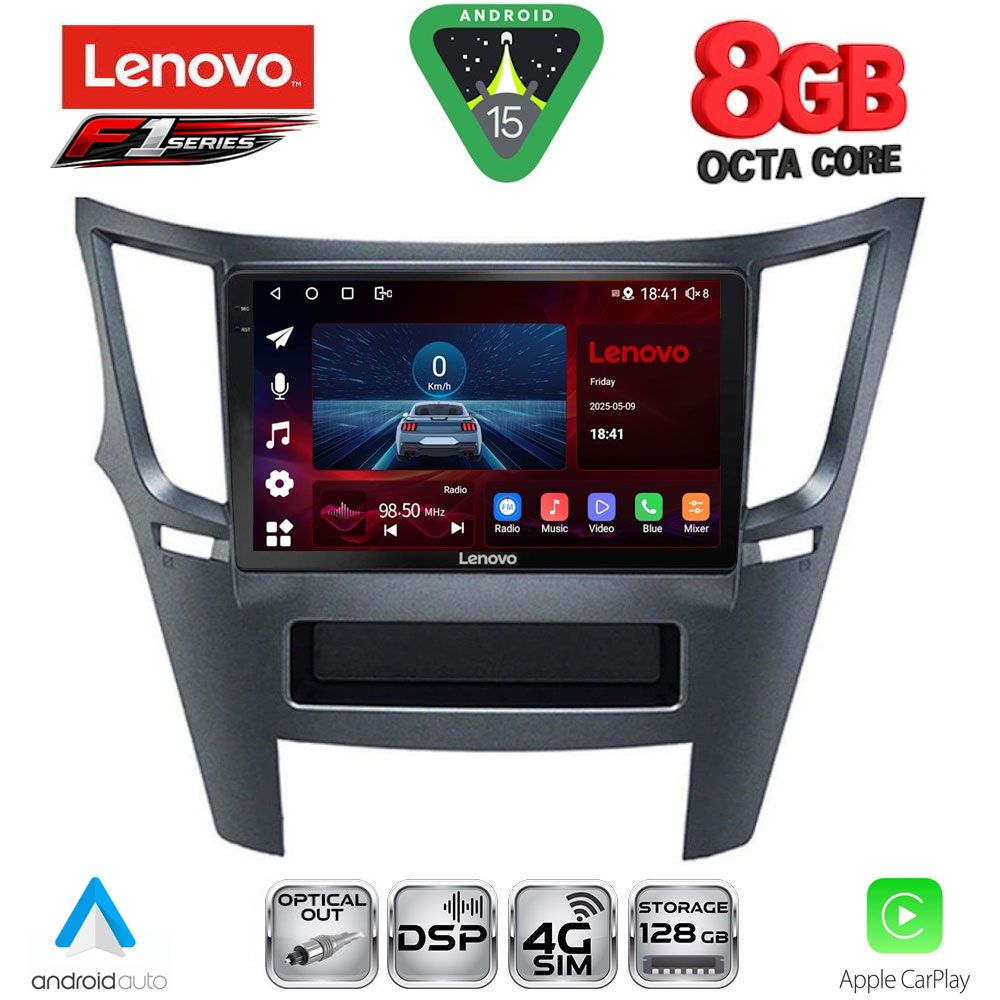 SSR10667_15 LENOVO SSR 10667_CPA (9inc) MULTIMEDIA TABLET for SUBARU LEGACY – OUTBACK mod. 2009-2014 - Image 1