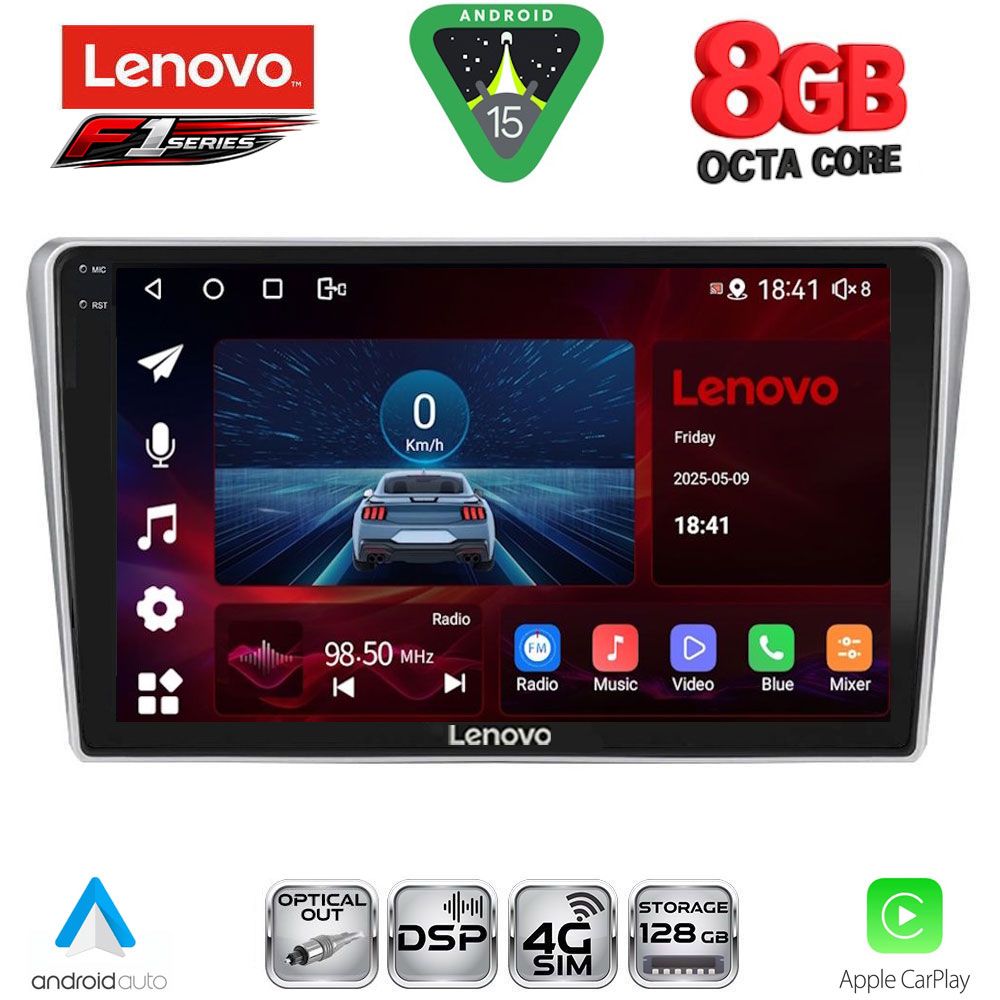 SSR10704SL_15 LENOVO SSR 10704SL_CPA (9inc) MULTIMEDIA TABLET for TOYOTA AVENSIS (T25) mod. 2003-2009 (SILVER) - Image 1