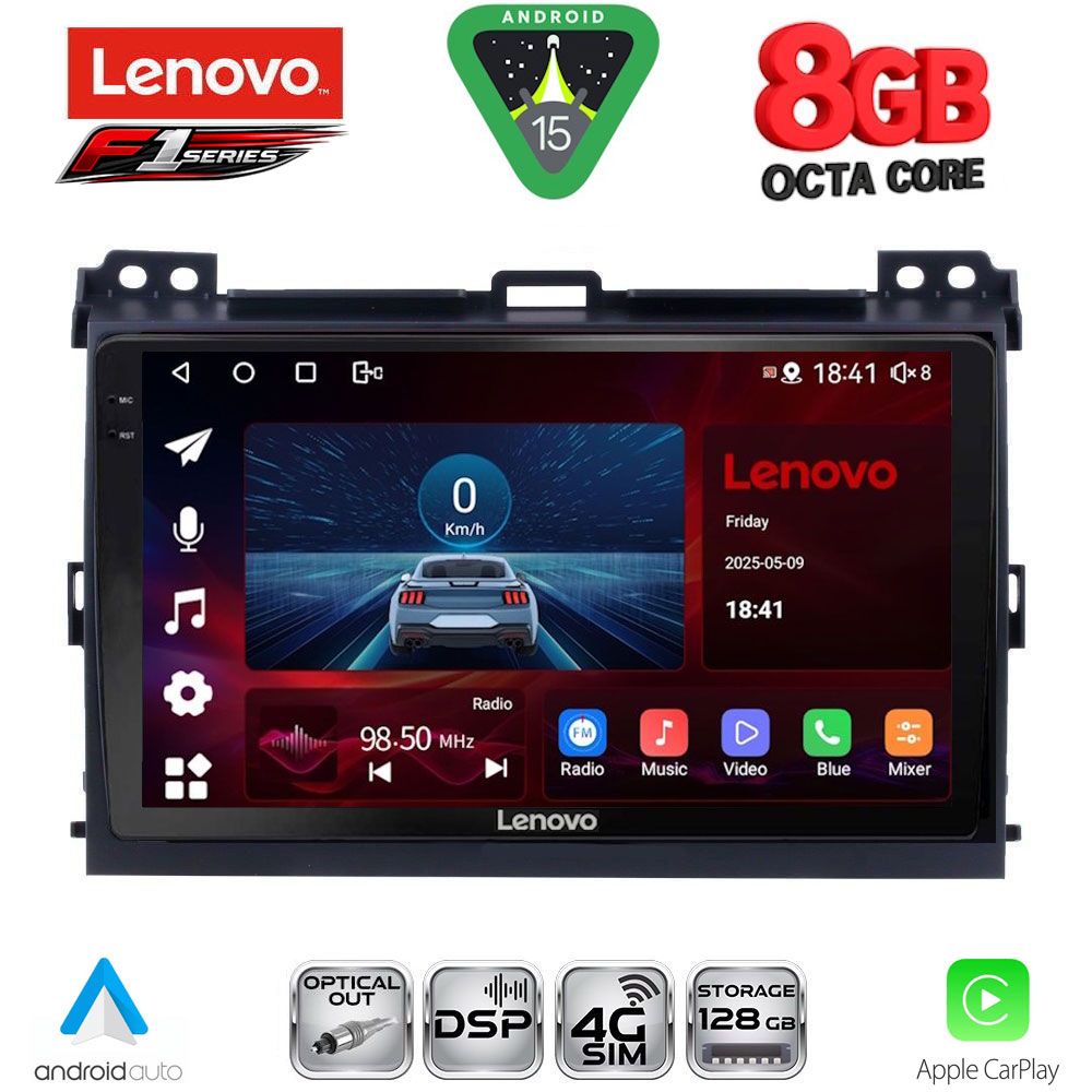 SSR10723_15 LENOVO SSR 10723_CPA (9inc) MULTIMEDIA TABLET for TOYOTA LANDCRUISER mod. 2002-2008 - Image 1