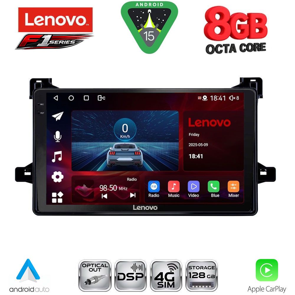 SSR10727_15 LENOVO SSR 10727_CPA (9inc) MULTIMEDIA TABLET for TOYOTA PRIUS mod. 2016-2020 - Image 1