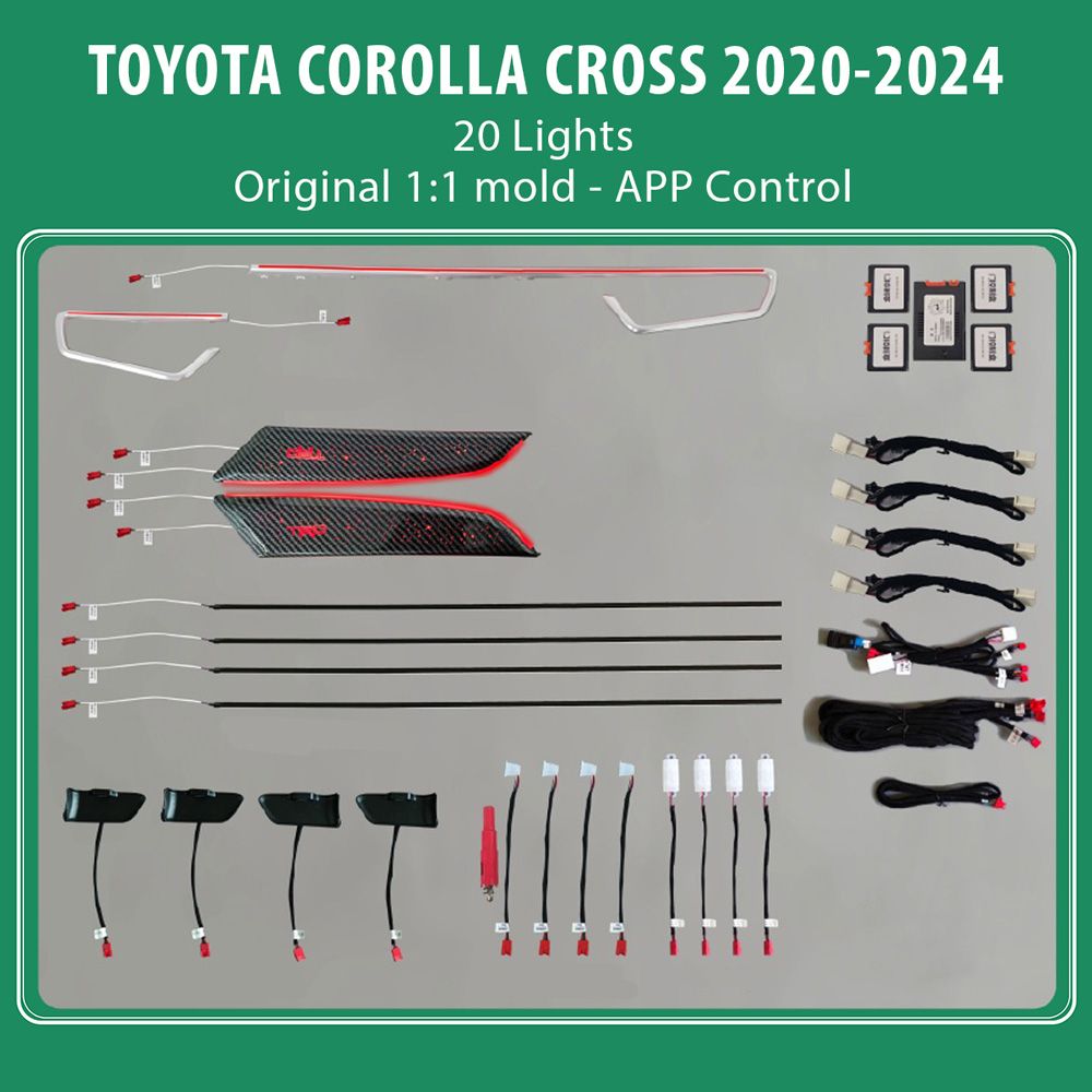 TOYOTA_COROLLA_CROSS_2020-24_Ambient_20_lights_01_ DIQ AMBIENT TOYOTA COROLLA CROSS (XD10) mod. 2020> (Digital iQ Ambient Light for TOYOTA COROLLA CROSS mod. 2020> with 20 Lights) - Image 1