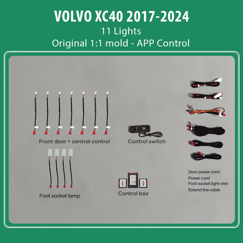 VOLVO_XC40_ambient_11L_01 DIQ AMBIENT VOLVO XC40 (EX40) mod. 2018> (Digital iQ Ambient Light for VOLVO XC40 mod. 2018> with 11 Lights) - Image 1