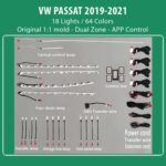 DIQ AMBIENT VW PASSAT III mod. 2019-2023 (Digital iQ Ambient Light for VW Passat mod. 2019-2023 with 18 Lights)